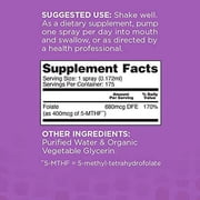 nbpure Methyl Folate Vitamin B9 Spray Supplement, Liquid Folic Acid Spray, 1 fl oz