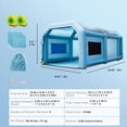 thumbnail image 3 of "Inflatable Paint Booth 20x10x8ft, Portable Spray Booth Tent with 480W+750W Blowers, Air Filter System for Car, Motorcycle, Garage, Workshop – Durable & Easy Setup", 3 of 6