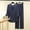 Dark Gray, variant on Dianli Gifts PJs Loungewear Women's Round Neck Bandage Short Sleeve Top And Elastic Waist Pants Two Piece Set Soft Breathable Comfortable Homewear Nightwear Sleepwear