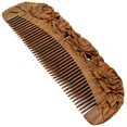 thumbnail image 5 of Peine para el cabello de sándalo natural tallado a mano - Peine de madera antiestático, 5 of 5