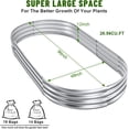 thumbnail image 3 of Galvanized Raised Garden Bed Kit Galvanized Planter Raised Garden Boxes Outdoor Oval Large Metal Raised Garden Beds for Vegetables\u\u, 3 of 6