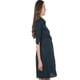 thumbnail image 3 of Vestido Maternidad Camisero Cómodo Elegante Vestido Embarazo Casual Oficina Manga Ajustable Color Azul Marino, 3 of 5