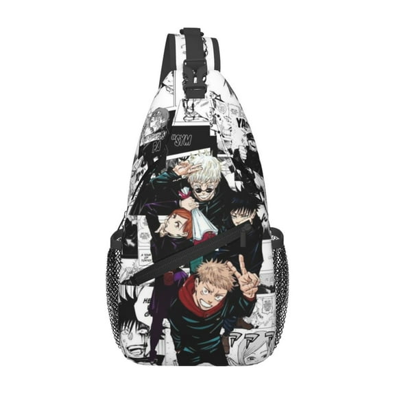 Jujutsu Kaisen Sling Bag Unisex Crossbody Backpack Casual Cross Chest Bag Diagonally Shoulder Chest Pack