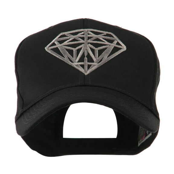 Diamond Outline Embroidered Cap - Black OSFM