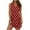 Burgundy, variant on Women's Summer Dress Fashion Printing Sleeveless V-Neck Dress Yellow