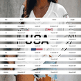 thumbnail image 2 of Helii Women's Independence Day 250th Anniversary Printed V Neck Long Sleeve T Shirt Vintage 1776-2026 USA Flag T Shirts 4th of July Summer Patriotic Tops Black L, 2 of 3