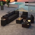 thumbnail image 2 of Patiojoy Ensemble de Meubles d'Extérieur 12 Pcs avec Table à Feu de 32 Pouces et Housse de Réservoir de Propane, 2 of 7