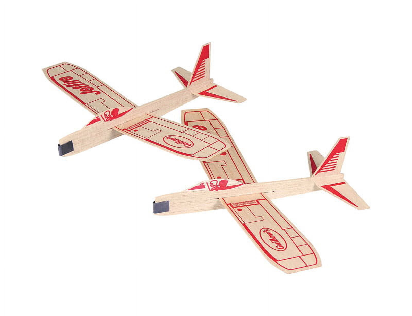 Guillow's Jetfire Glider Easy Construction Model Building Kits 8 Years Balsa Wood, 6 Piece