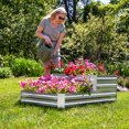 thumbnail image 4 of Sunnydaze 2-Tier Galvanized Steel Raised Garden Bed - 17.5" H - Silver, 4 of 7