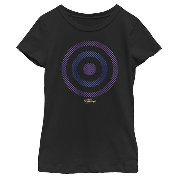 Girl's Marvel Hawkeye Bullseye Graphic Tee Black Small