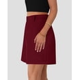 thumbnail image 4 of PRETTYGARDEN Shorts de Mujer de Tiro Alto Pierna Ancha Vino Rojo XL, 4 of 5