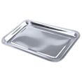 thumbnail image 4 of 1 bandeja rectangular de acero inoxidable, accesorio de picnic para barbacoa multiusos 45 x 35 x 2 cm kusrkot Bandeja para platos de acero inoxidable, 4 of 6