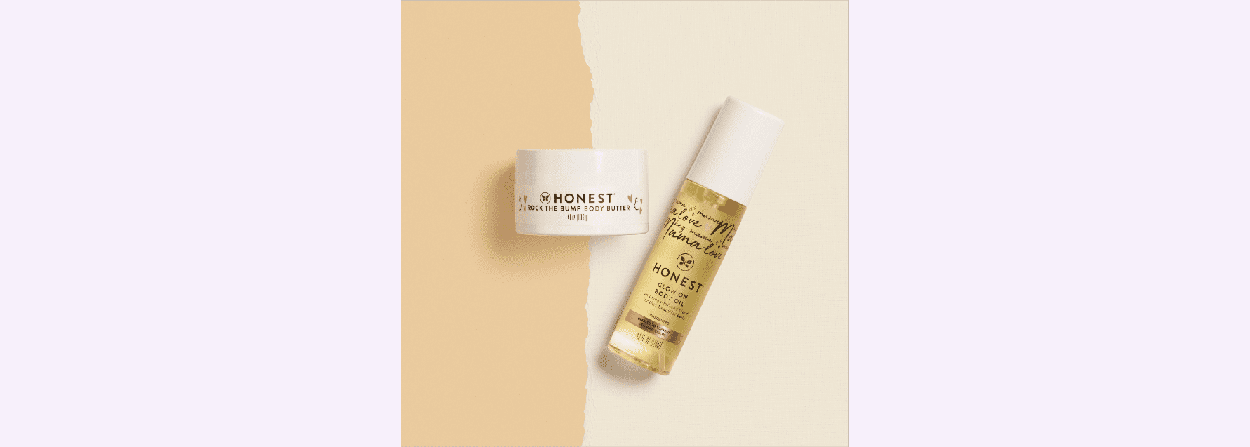 The Honest Company Honest Mama Body Butter and Body Oil Bump Love Bundle Unscented 8.2 oz