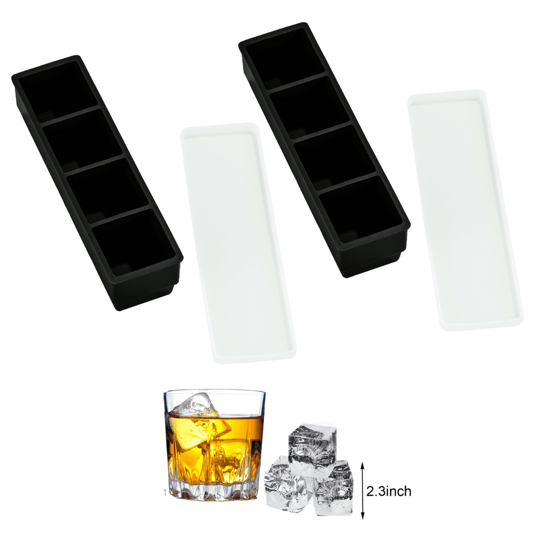 Group Vertical Ice Cube Tray Large Square Ice Cube Mold 8 Cubes 2