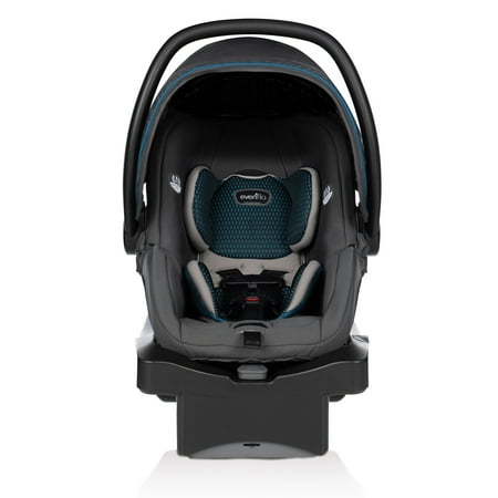 UPC: 0032884201860 | Evenflo LiteMax DLX Infant Car Seat with FreeFlow Fabric and SafeZone Load Leg Base (Sawyer Gray)