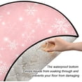thumbnail image 3 of Coolnut Snowflakes Pink Christmas Christmas Tree Mats Waterproof Tree Skirt, Winter Xmas Holiday Xmas Tree Stand Tray Mat Floor Protector Pad for Holiday Party Decoration, 28.3", 3 of 6