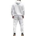 thumbnail image 4 of Men Leisure Hooded Hood Hoodie Trousers Adding Fleece Loose Hoodie Set, 4 of 4