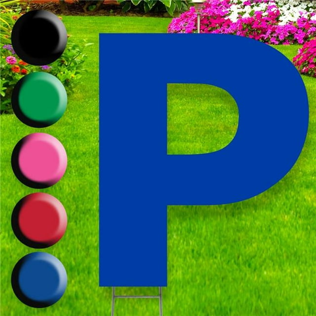 Advanced Graphics 3296 20 x 15 in. Letter P Yard Sign, Blue