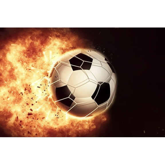Puzzles for Adults 300 Pieces Eploding Fiery Football Soccer Ball Wooden Jigsaw Puzzle Impossible Hard Difficult Challenging Game Artistic Wall Decor Accessories DIY Puzzles for Home Decoration