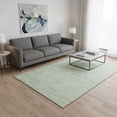 thumbnail image 2 of HomeRoots 666334 5 x 8 ft. Sage & Ivory Striped Transitional Washable Machine Made Rectangle Area Rug with UV Protection, 2 of 9