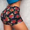 thumbnail image 2 of Sikiie Red Rose Flower Print Workout Shorts Women Scrunch Butt Gym Shorts Seamless High Waist Tummy Control Yoga Biker Athletic Shorts, 2 of 5