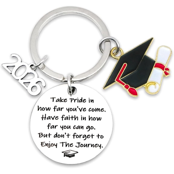Inspirational Graduation Gift for Him Her 2026 Graduation Middle High School College Senior Gifts for Students Class of 2026 Graduation keychain Gifts for Daughter Son
