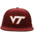 thumbnail image 2 of Men's Top of the World Maroon Virginia Tech Hokies Team Color Fitted Hat, 2 of 4