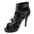 thumbnail image 4 of Milwaukee Leather MBL9451 Women's Black Fashion Casual Stiletto Heeled Sandals with Ankle Strap 7, 4 of 9