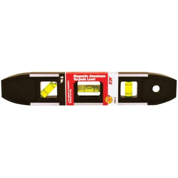 Ace Aluminum Magnetic Torpedo Level 9 in. L