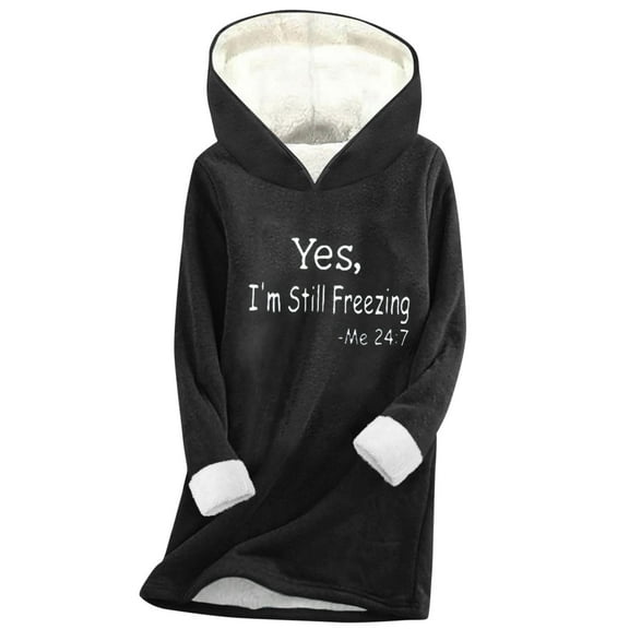ShiShine Hoodies for Women Winter Warm Sweatshirts Plush Warm Pullover Soft Crewneck Loungewear Tunic Tops