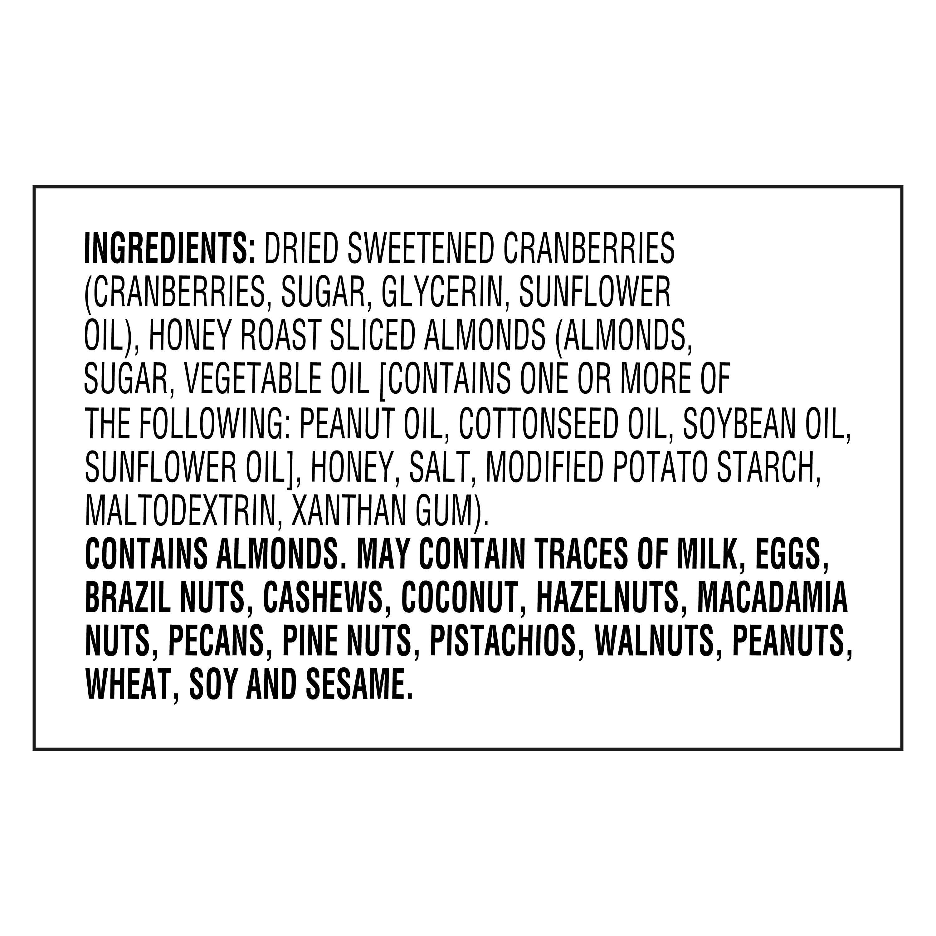 Great Value Dried Sweetened Cranberries & Honey Roasted Almonds Salad Topper, 3 oz