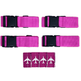 thumbnail image 3 of 8 Pack Luggage Set, 4 Pack Straps and 4 Pack ID Tags, Adjustable Heavy-Duty 79" Secure Travel Suitcase Belts, 3 of 5