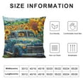thumbnail image 6 of Awypu Vintage Truck Throw Pillow Covers Abstract Sunflower Spring Farmhouse Natural Country Style Blue Soft Short Plush Washable Living Room Couch Home Sofa Bed Zipper Decor Pillow case Set of 2, 6 of 6