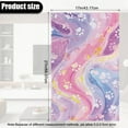 thumbnail image 3 of SCRAWLGOD Paw Marble Print Pink Violet 2 Piece Recliner Headrest Cover Non Slip Headrest Protector PU Leather Sofa Head Rest Covers with Adhesive Backed Hook and Loop,17x27in, 3 of 7