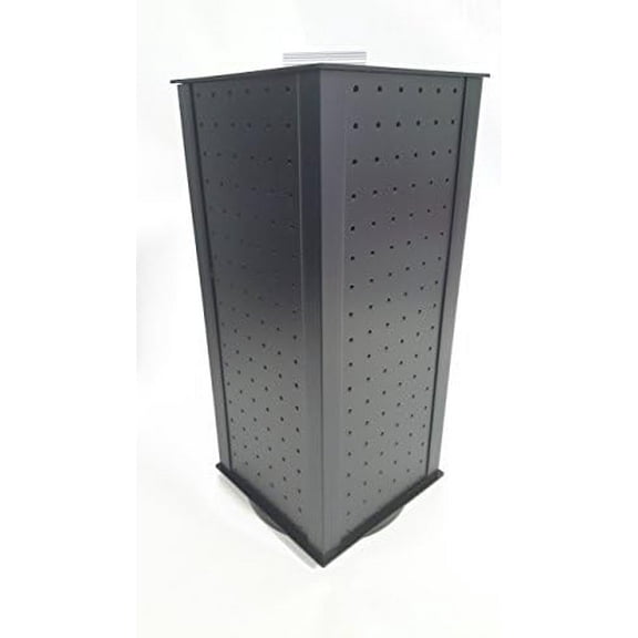 Playwin Black Polypropylene 4-Sided Revolving Pegboard Countertop Display, 19 x 8.5 Inches$$Furniture