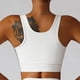 thumbnail image 4 of Sujetador deportivo Alta resistencia a prueba de golpes Secado rápido Transpirable Cuello en U Bralette sin costuras para correr Yoga Blanco S, 4 of 6