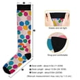 thumbnail image 3 of FORMRS Womens Knee High Socks Casual Long Thick Travel Daily Wear, 1 Pair, Watercolor Circles, 3 of 6