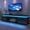 Glossy Black 71", variant on Blotout 83" LED TV Stand with Power Outlet for up to 85 90 inch TVs, Modern High Gloss Entertainment Center with 40" Fireplace Slot (Fireplace Not Included), Black/White