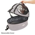 thumbnail image 6 of SUSSEXHOME Pets Small Pet Carrier for Small Dogs and Cats - Waterproof Pet Travel Bag with Clear Window - Adjustable Strap Pet Carrier for Cat Travel Bag - 15.7 x 17.3 x 11.8 Inch - Gray, 6 of 8