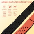 thumbnail image 5 of Brazalete ajustable Monitor de ritmo cardíaco Correa suave Brazalete de repuesto transpirable Compatible con Scosche Garmin Wahoo TICKR XOSS, 2 piezas, negro, naranja JM, 5 of 5