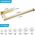 thumbnail image 4 of Elegante soporte para toallas de papel, adhesivo para montaje en pared debajo del gabinete, acero inoxidable SUS304, fácil de instalar para cocina y baño, resistente al óxido, impermeable, ahorra, 4 of 5