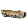thumbnail image 2 of Victoria K Women's Leopard Print Three Belt Straps With Buckles Ballerina Flats, 2 of 2
