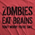thumbnail image 2 of Youth Zombies Eat Brains Don't Worry You're Safe T Shirt Funny Dumb Undead Insult Tee for Kids, 2 of 6
