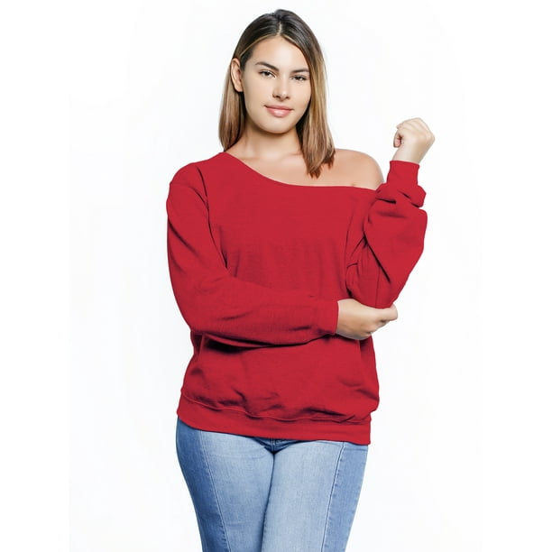 Awkward Styles Plus Size Sweatshirt Off Shoulder Sweater for Women Sexy Plus Size Sweatshirt Women's Off The Shoulder Top Off Shoulder Dolman Long Sleeve Curvy Plus-Size Shoulder Tops - Walmart.com