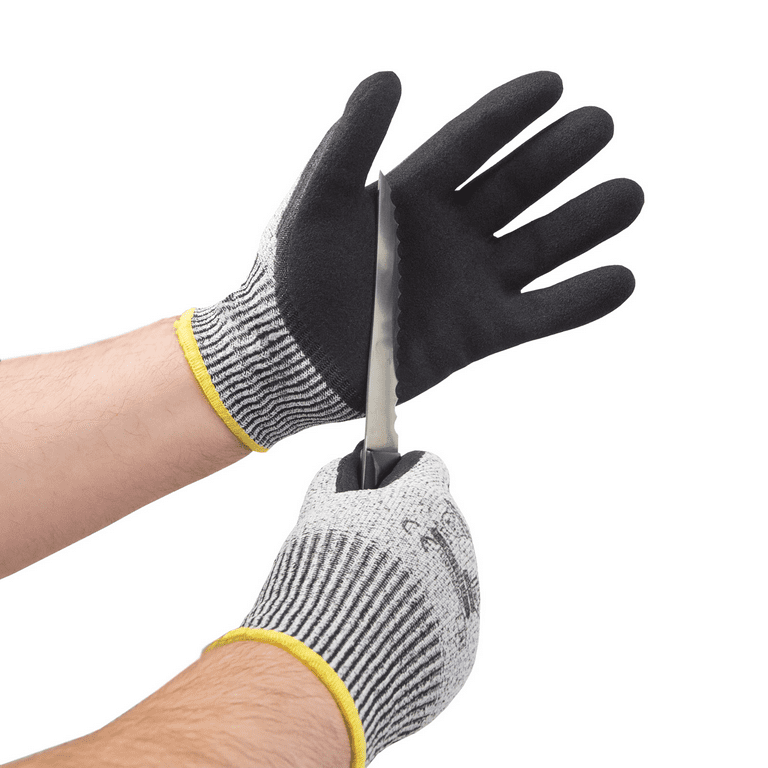 JORESTECH Palm Dipped Nitrile Coated Knit Work Gloves PPE Hand Protection