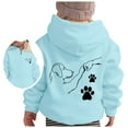 thumbnail image 4 of Tfken Toddler Teen Girls Hoodies Dog Print Hooded Sweatshirt Breathable Winter Long Sleeve Sky Blue Tops Size1-12 Years, 4 of 4