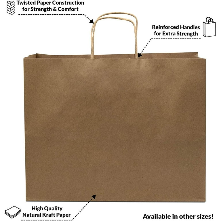 Paper bags online with handles walmart