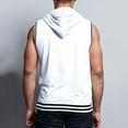 thumbnail image 4 of Aligament Hoodies For Men Tank Tops Casual Spring Summer Sleeveless Hooded Tee Shirt Blouse With Pockets Oversized Hoodie Vest Zipper Sweatshirt ,White, 4 of 6