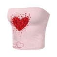 thumbnail image 4 of Aueoeo Bandeau Bra Stretchy Bandeau Tube Bra Seamless Strapless Bralette Cute Graphic Printed Strapless Tanks Top for Women Girls, 4 of 4