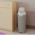 thumbnail image 3 of Foundations Tall Diaper Pail, Airtight Odorless Lid & Large Capacity, Use Any Bag, Gray, 3 of 8